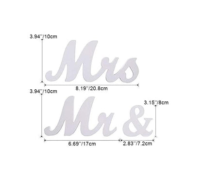 Mr & Mrs Sign dimensions