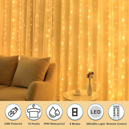 Fairy lights curtain