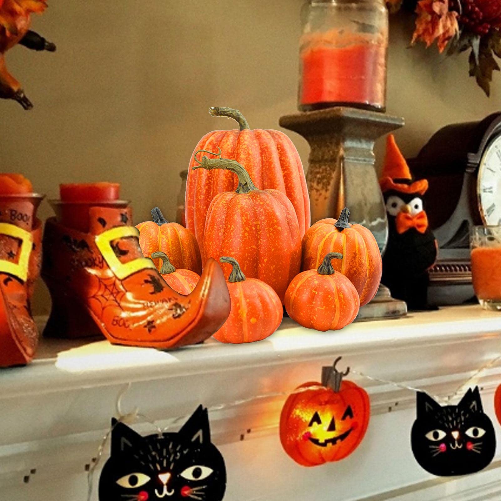 Halloween fake pumpkin decorations