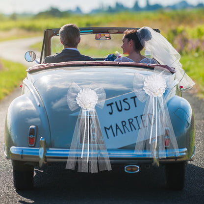 Bridal car flower decoration