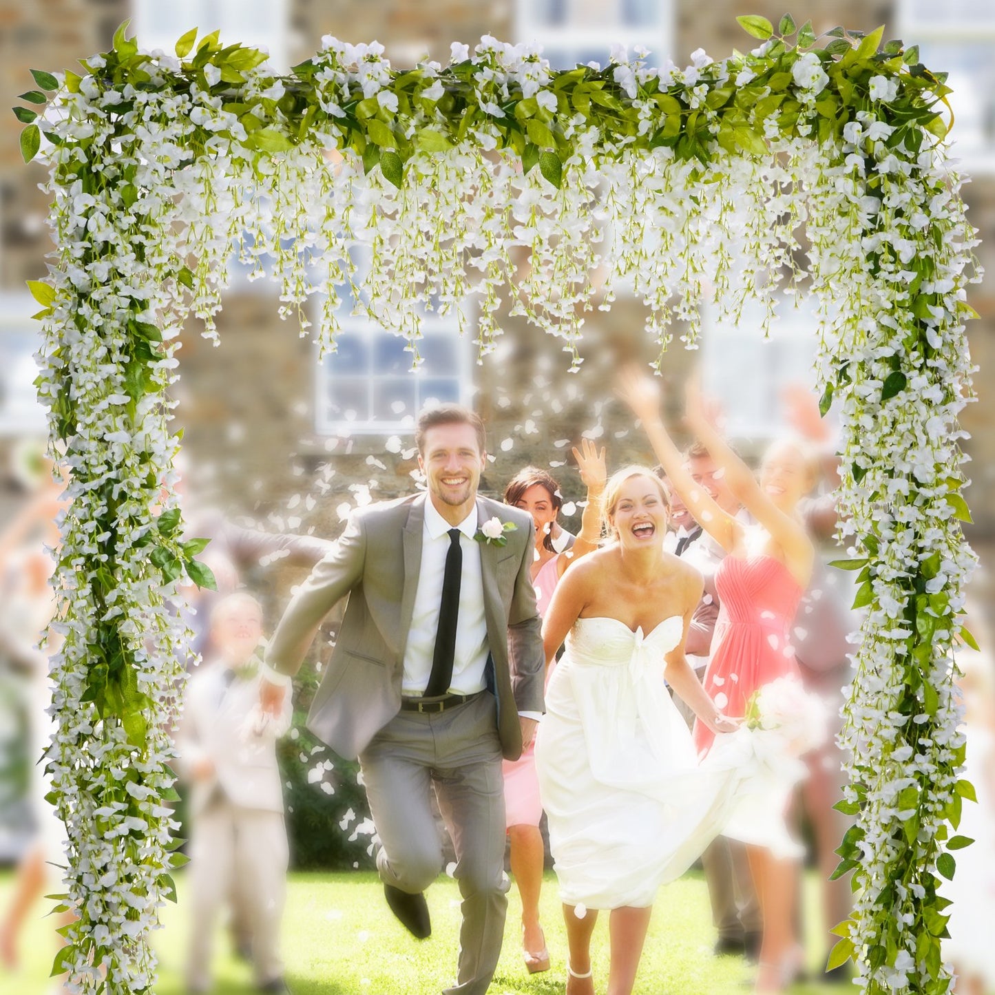Wedding ceremony flower arch