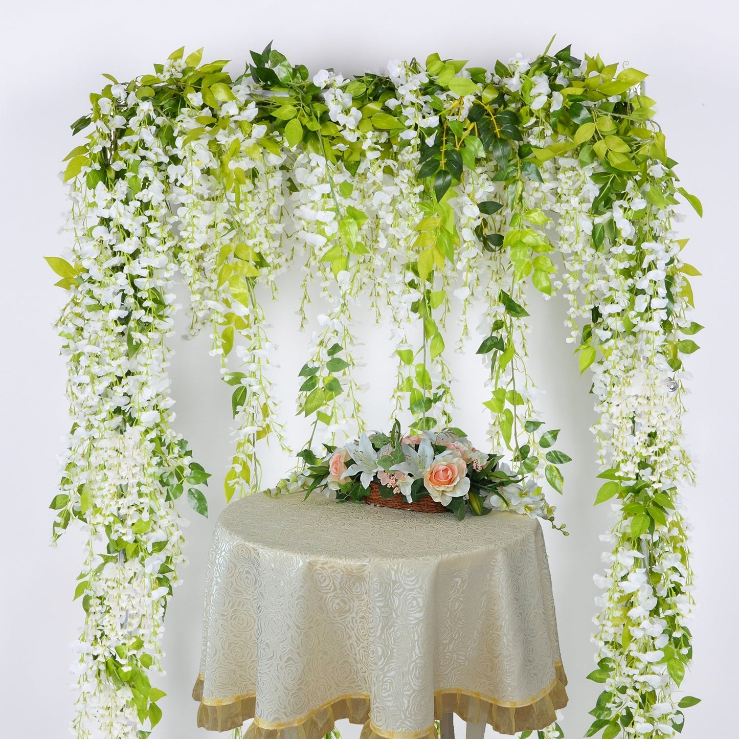 Party backdrop wisteria flowers