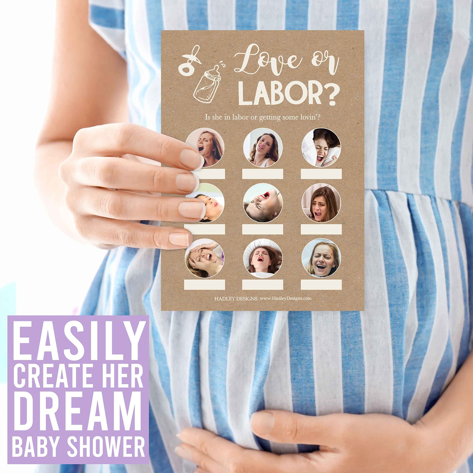 Love or Labor Gender reveal party game
