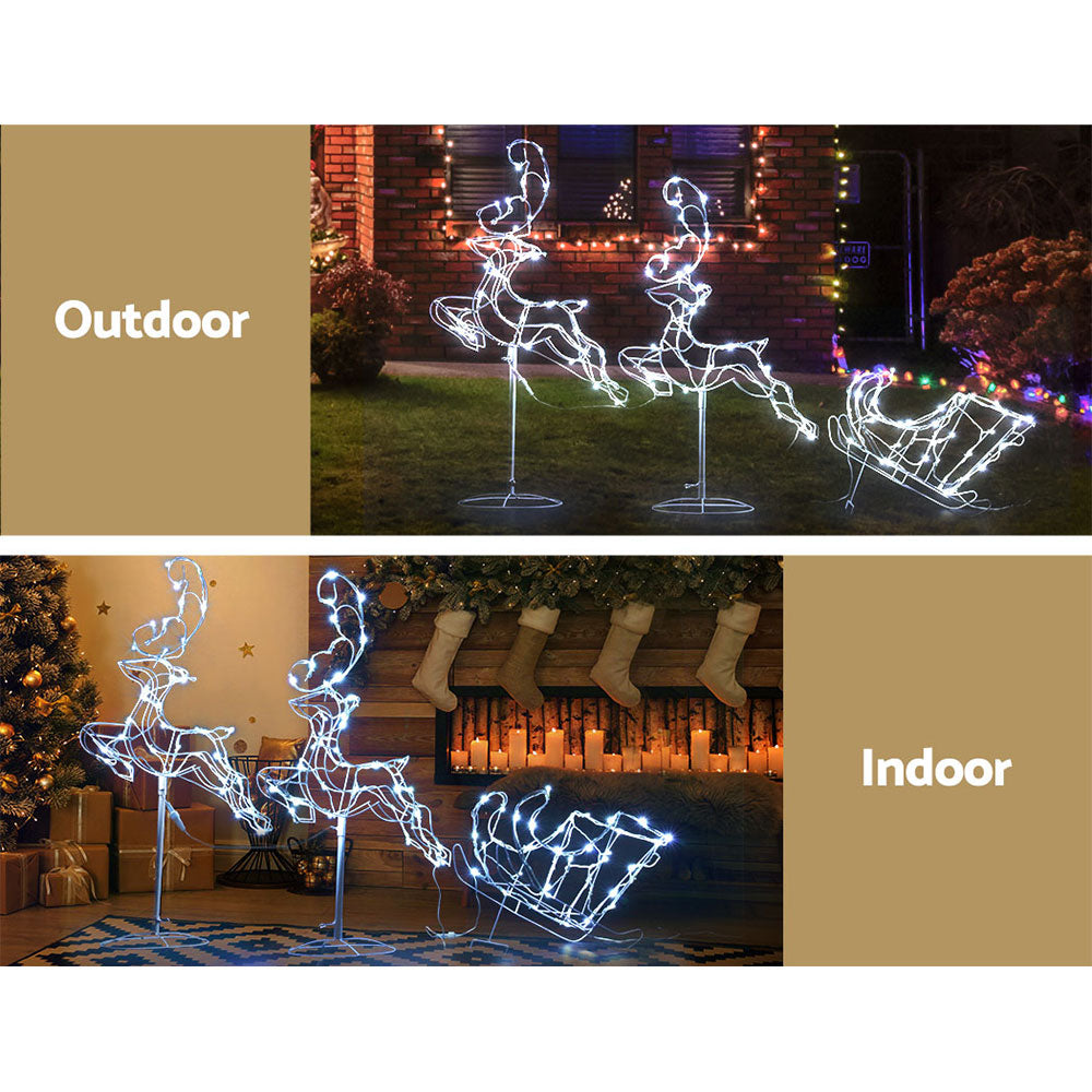 Jingle Jollys Christmas Motif Lights LED Rope Reindeer Waterproof Outdoor Xmas Occasions > Christmas   