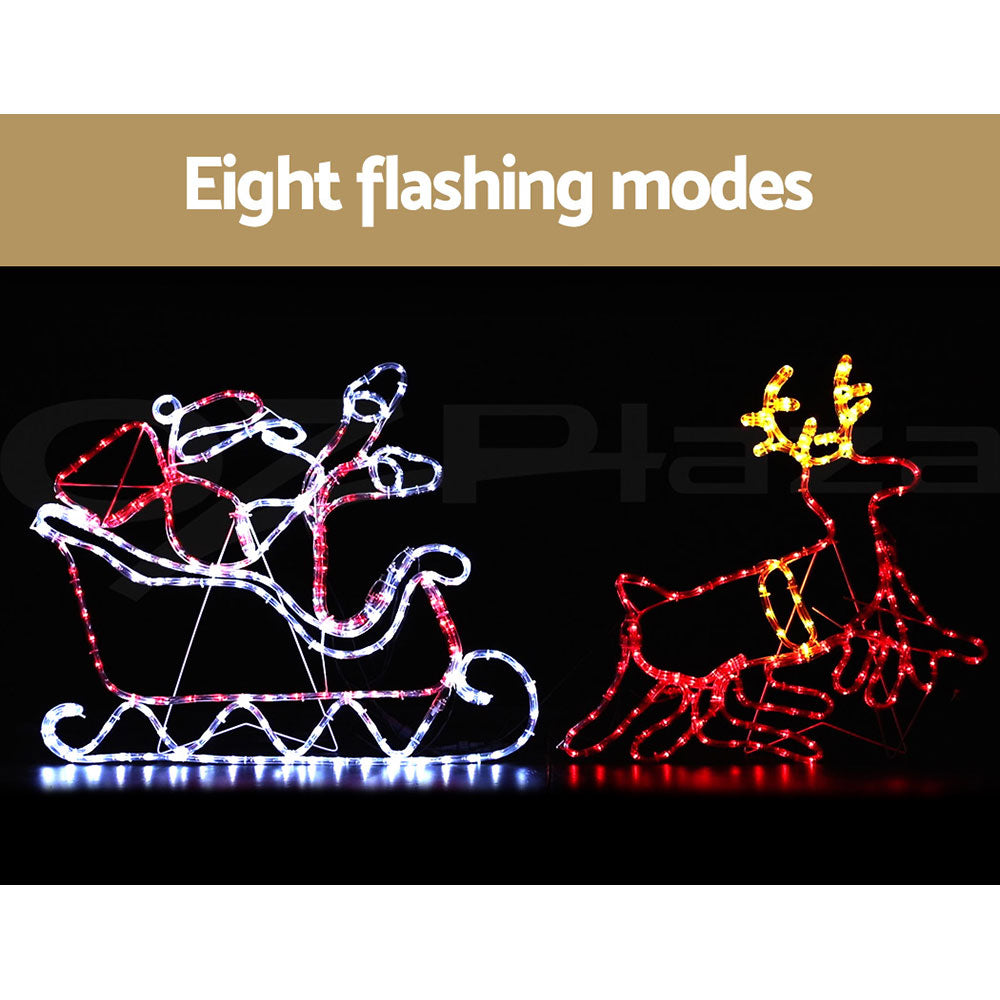 Jingle Jollys Christmas Motif Lights LED Rope Reindeer Waterproof Colourful Xmas Occasions > Christmas   